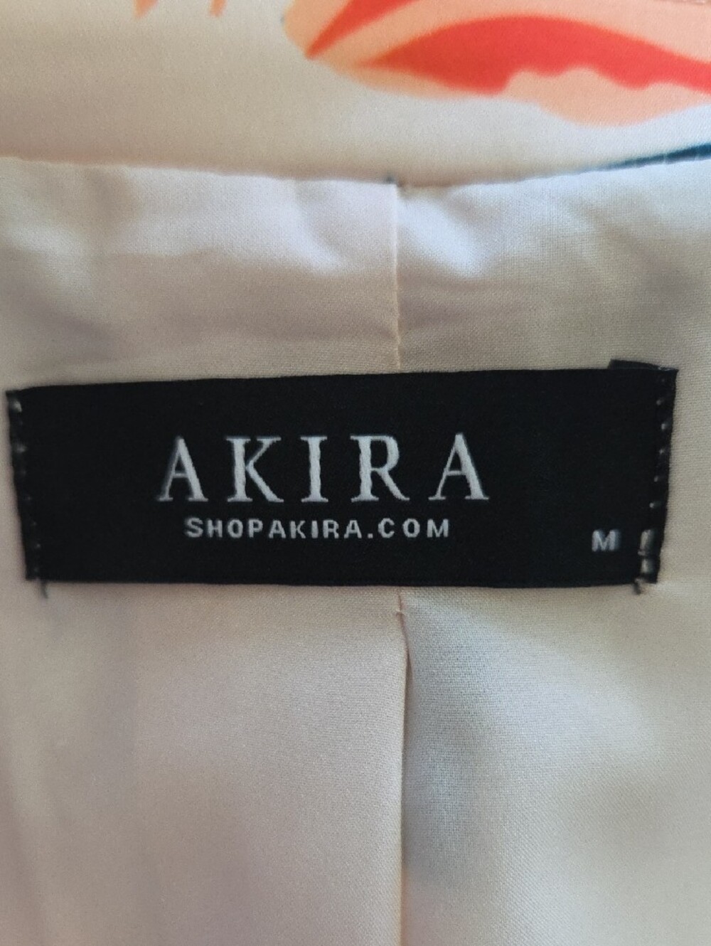AKIRA Pink Floral Print Tailored Blazer - Picture 4 of 5